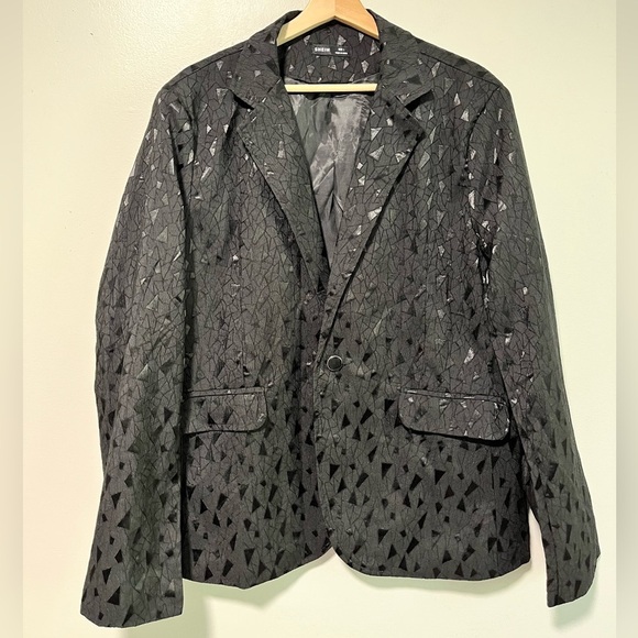 Shein Women’s Black Geometric Print Blazer Size Large - Picture 2 of 7